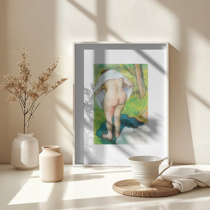 Girl Drying Herself - Poster / Art Print - interiör