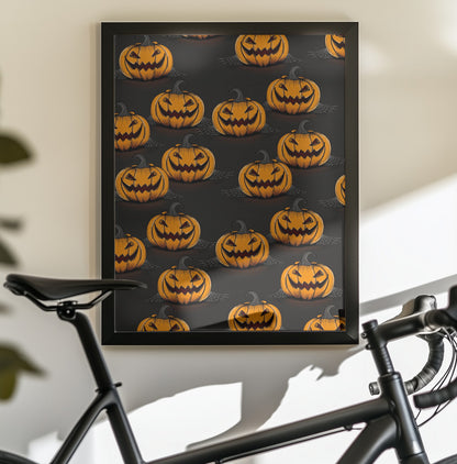 Halloween Jack-O-Lanterns - Poster / Art Print - interiör