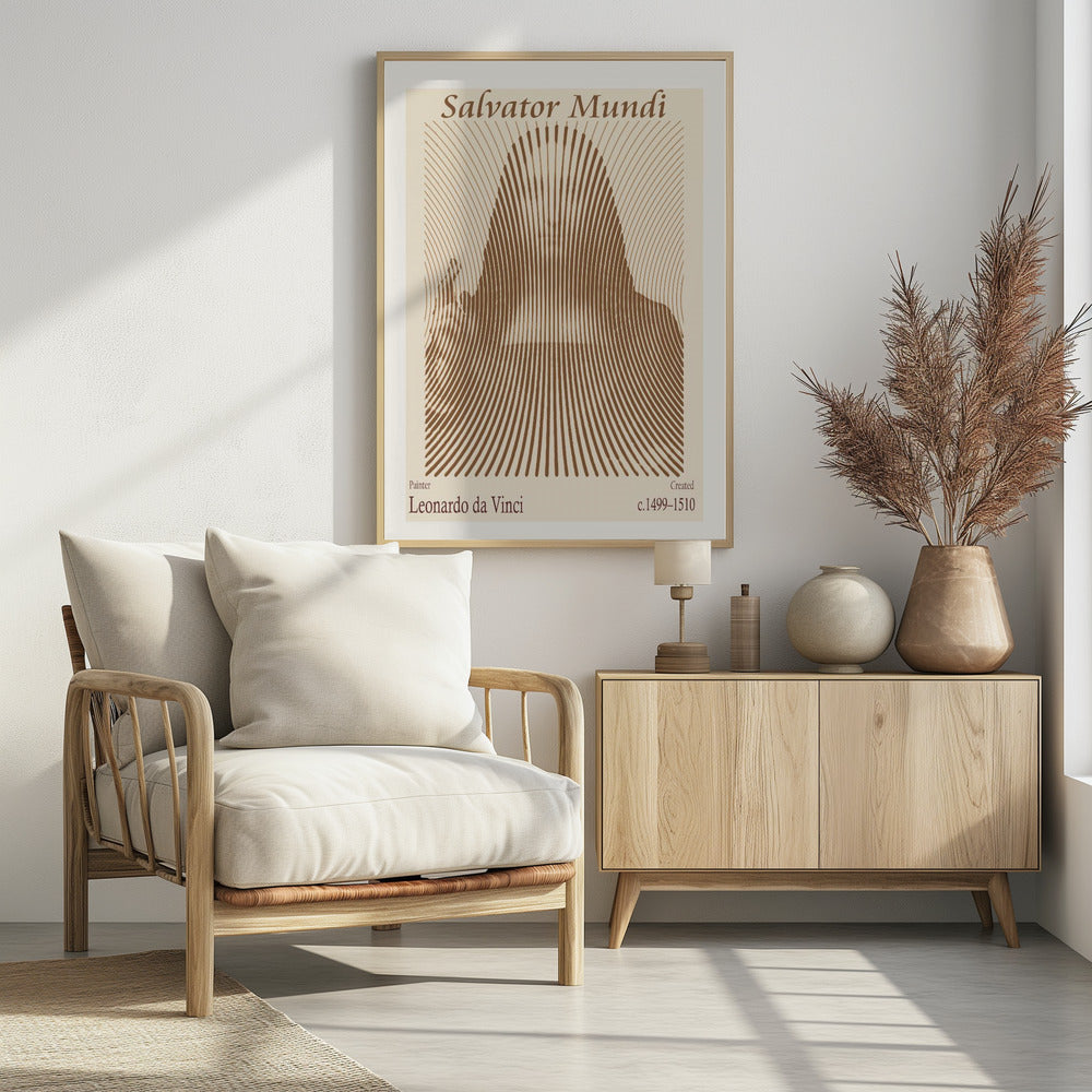Salvator Mundi – Leonardo Da Vinci  (1499–1510) - Poster / Art Print - interiör