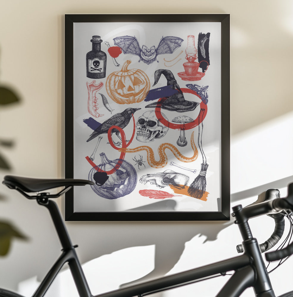 Halloween Collage Art - Poster / Art Print - interiör