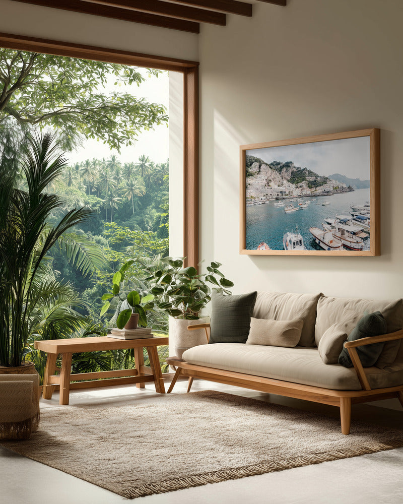Amalfi coast with boats #2 - Poster / Art Print - interiör
