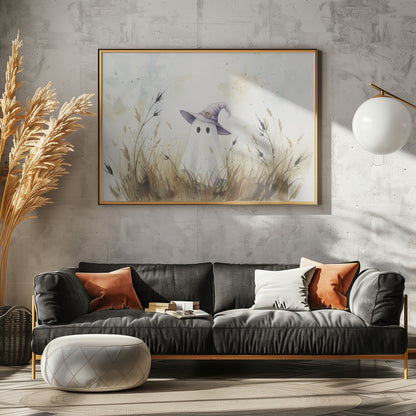 Cute Halloween Ghost - Poster / Art Print - interiör