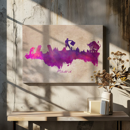 Madrid Spain Skyline City Art (1) - Poster / Art Print - interiör