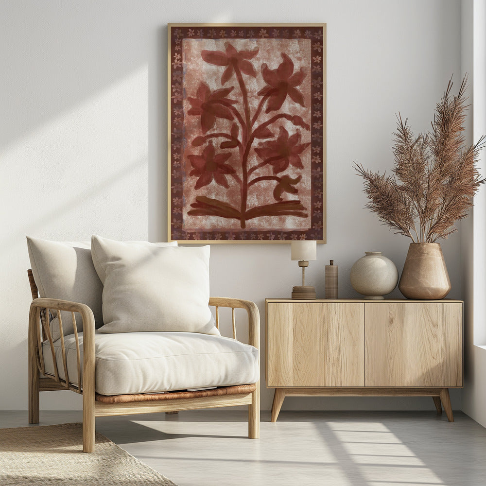 Floral Tapies - Poster / Art Print - interiör