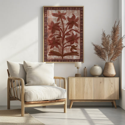 Floral Tapies - Poster / Art Print - interiör