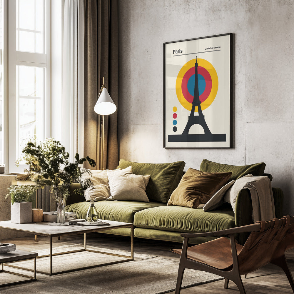 Paris Eiffel Tower Retro travel Print - Poster / Art Print - interiör