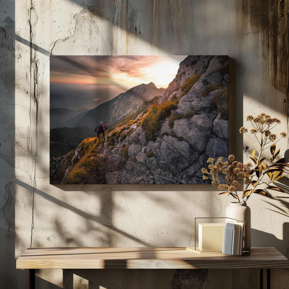 Sunset high alpine ride - Poster / Art Print - interiör