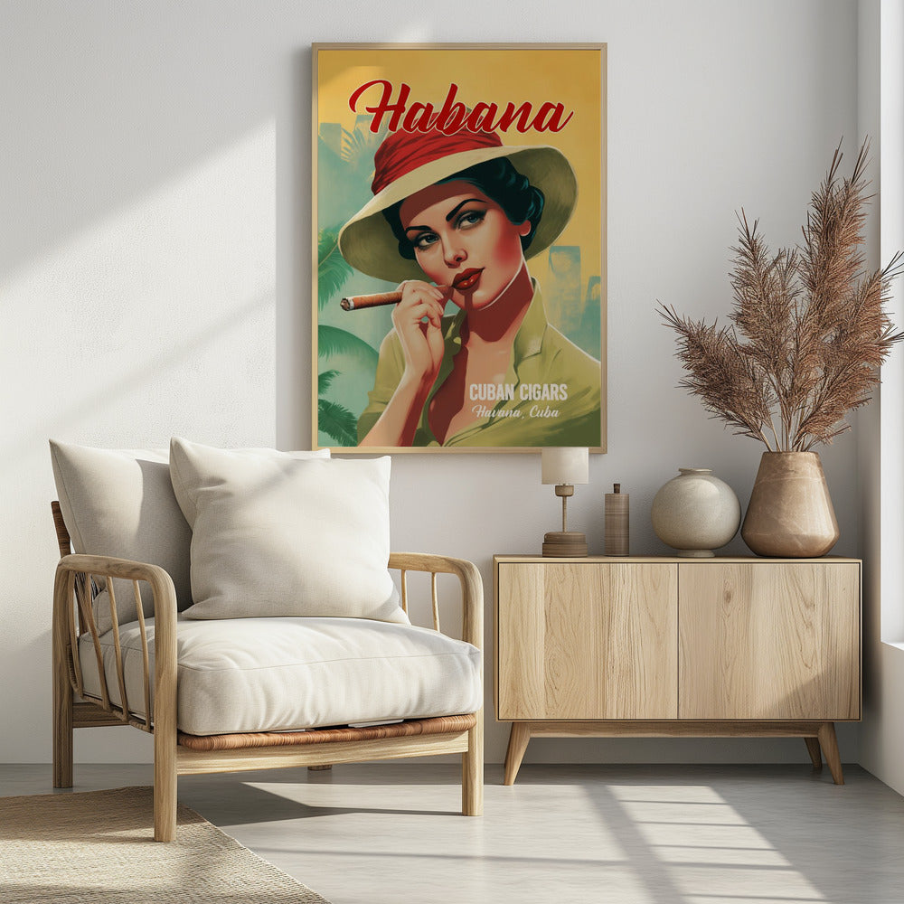 Habana - Cuban Cigars - Poster / Art Print - interiör