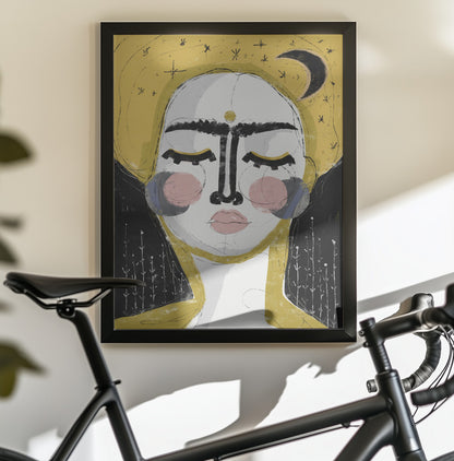 The Goddess Of The Night - Poster / Art Print - interiör