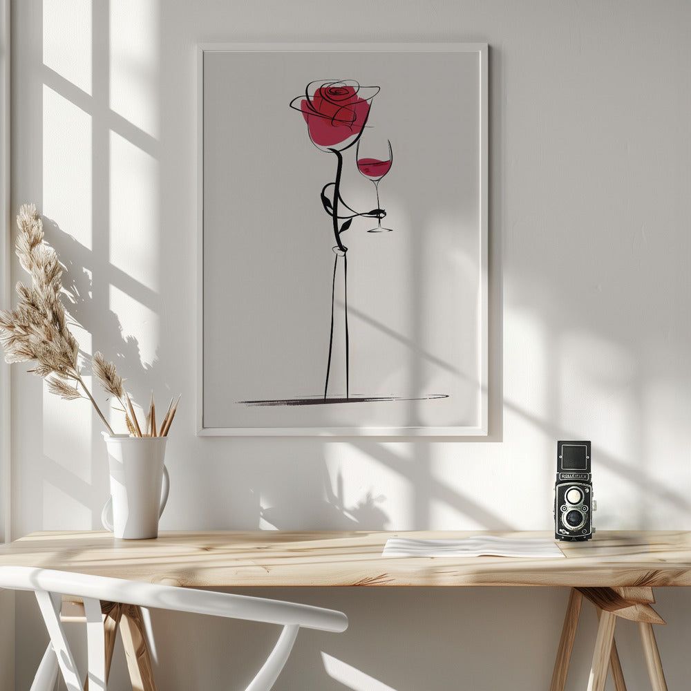 Wine Rose - Poster / Art Print - interiör