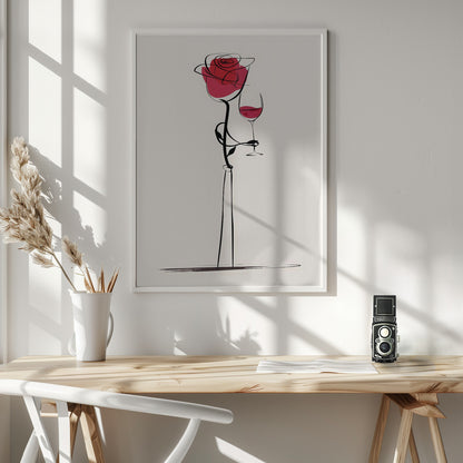 Wine Rose - Poster / Art Print - interiör
