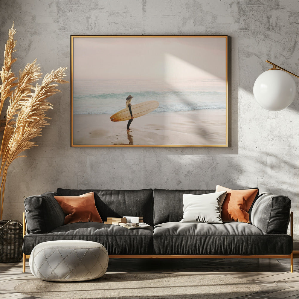 Surfer Cowgirl - Poster / Art Print - interiör
