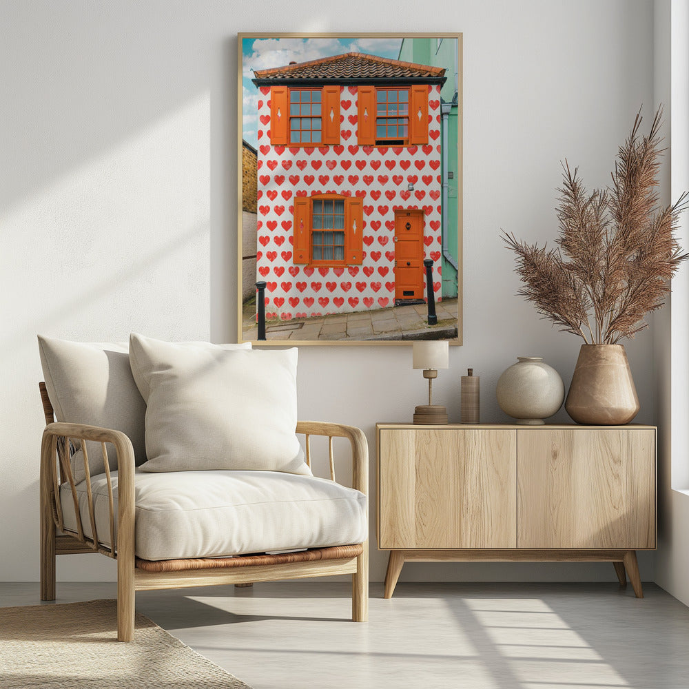 Valentines Day House - Poster / Art Print - interiör