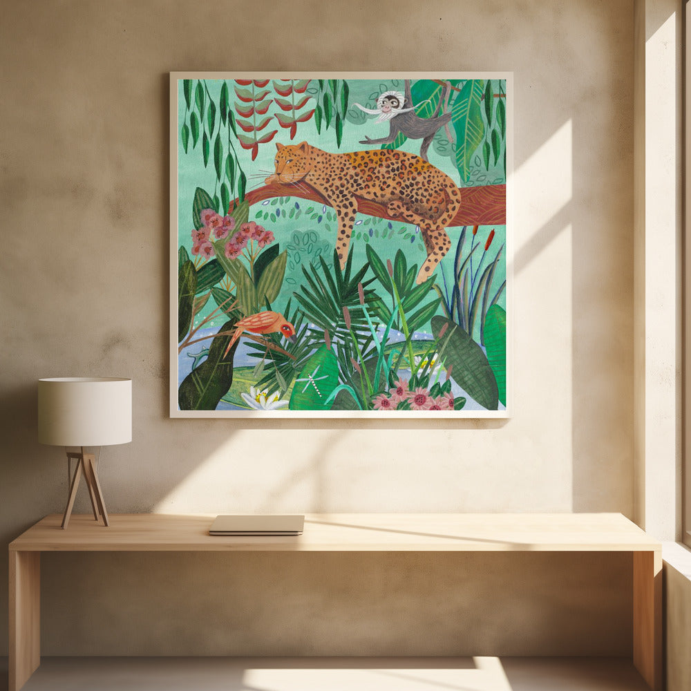 Leopard in the jungle - Poster / Art Print - interiör