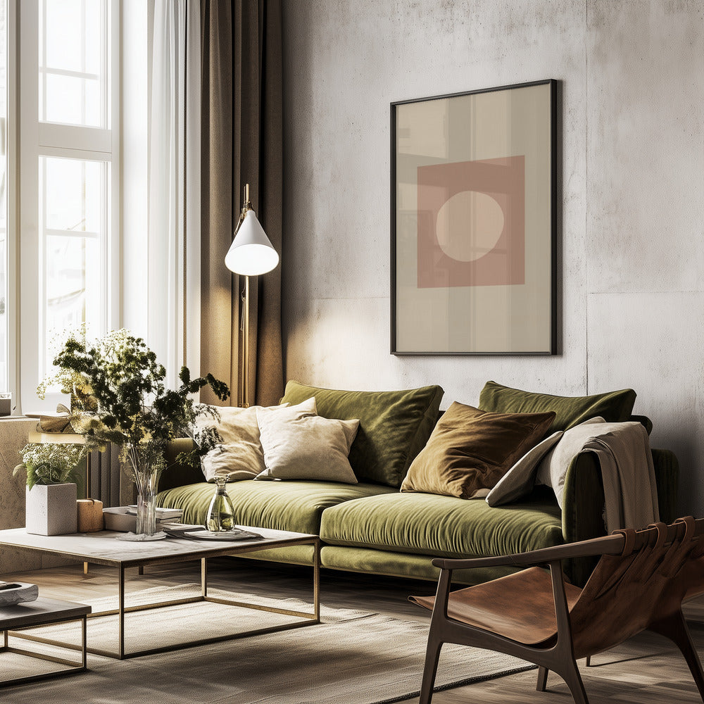 Circle Mocha - Poster / Art Print - interiör