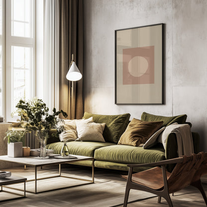 Circle Mocha - Poster / Art Print - interiör