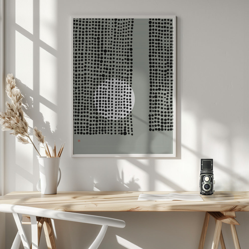Hidden Moon N°4 | Behind the Curtains - Poster / Art Print - interiör