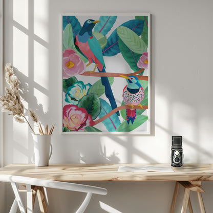 Birds of Spring - Poster / Art Print - interiör
