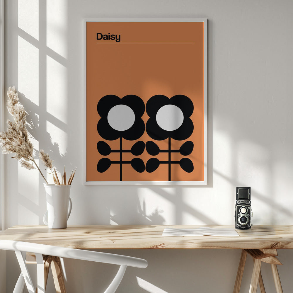 Daisy Mellow Yellow - Poster / Art Print - interiör