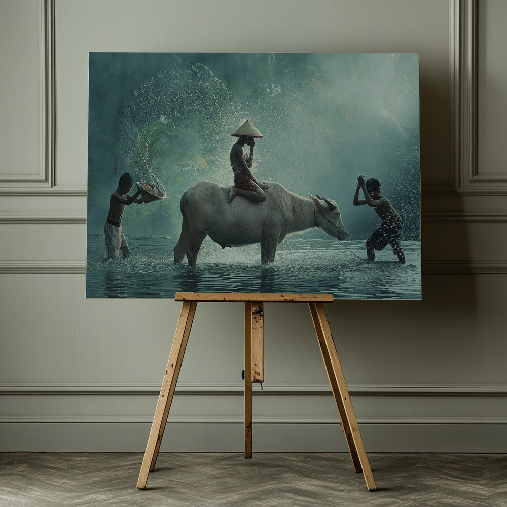 Water Buffalo - Poster / Art Print - interiör