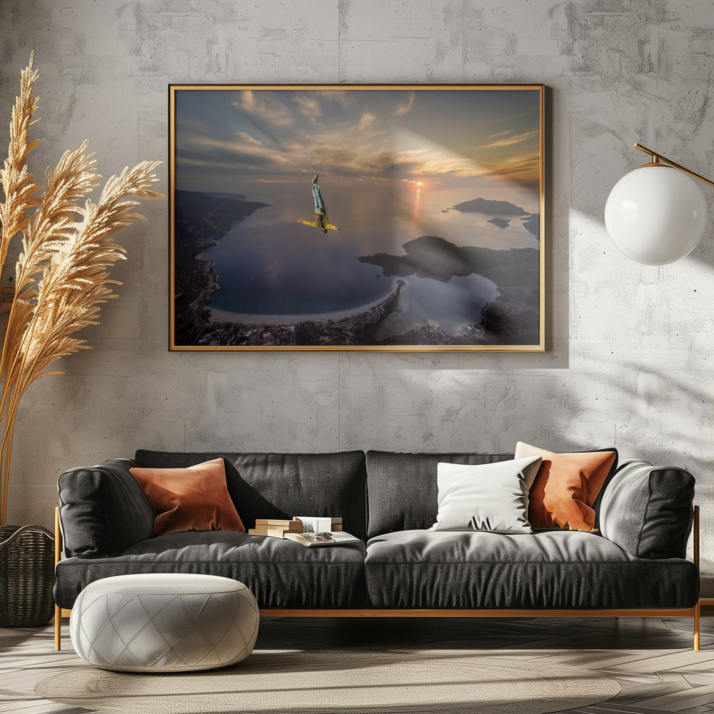 Freefalling with Guillaume Galvani - Poster / Art Print - interiör