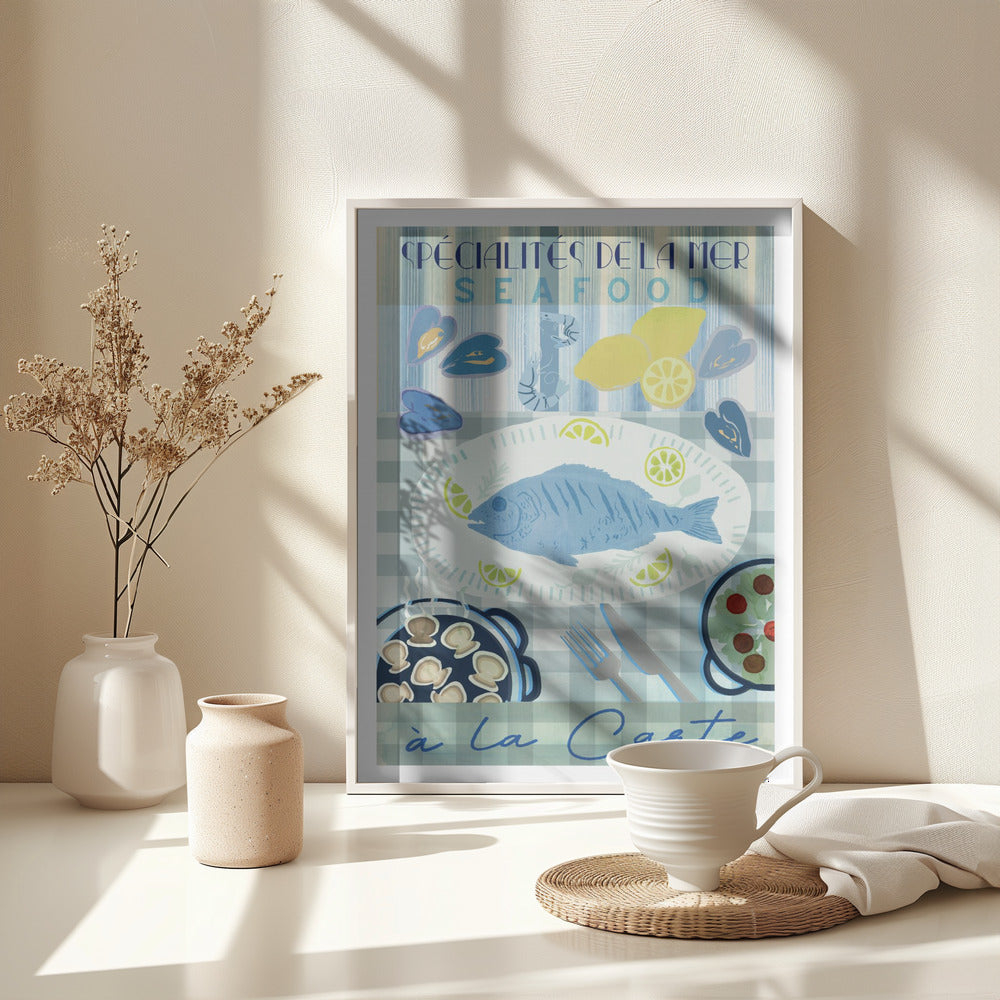 Spécialités de la Mer: Seafood à la Carte - Poster / Art Print - interiör