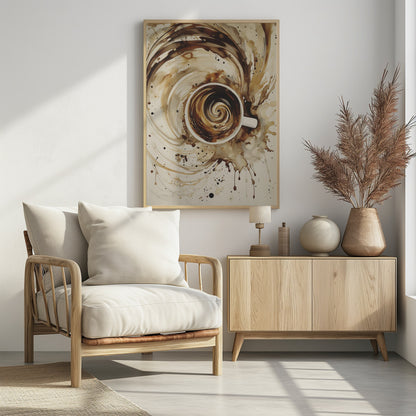 Swirling Coffee - Poster / Art Print - interiör