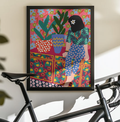 Hawaiian Girl - Poster / Art Print - interiör
