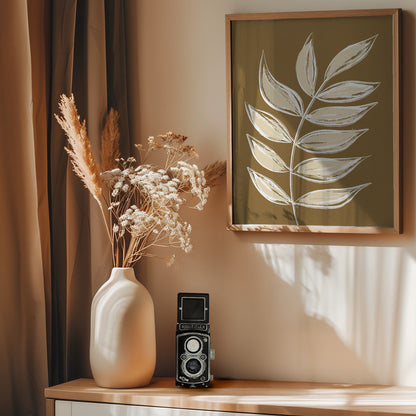 Brown Leaves - Poster / Art Print - interiör