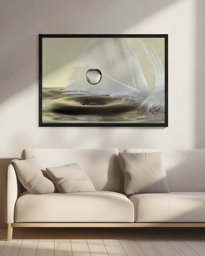 Feathers drop - Poster / Art Print - interiör