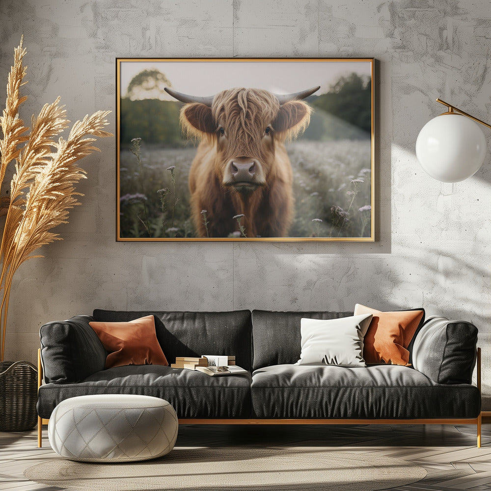 Highland Cow - Poster / Art Print - interiör