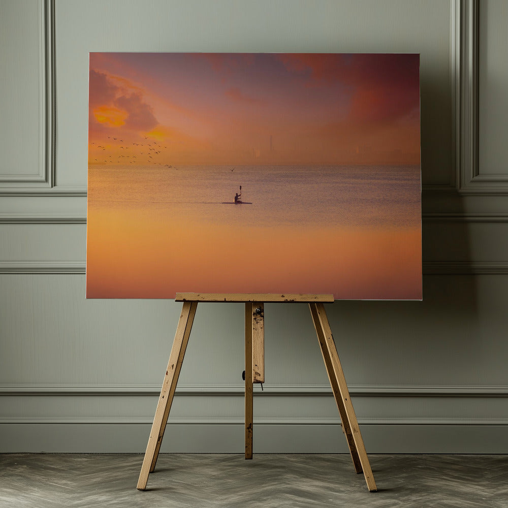 Albufera kayaking at sunset 7D17 - Poster / Art Print - interiör