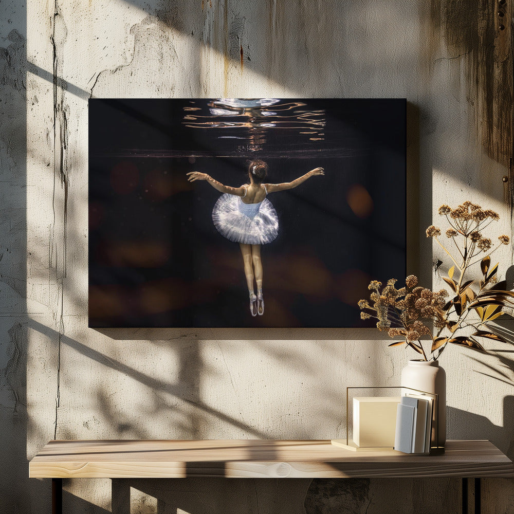 Underwater white ballet - Poster / Art Print - interiör