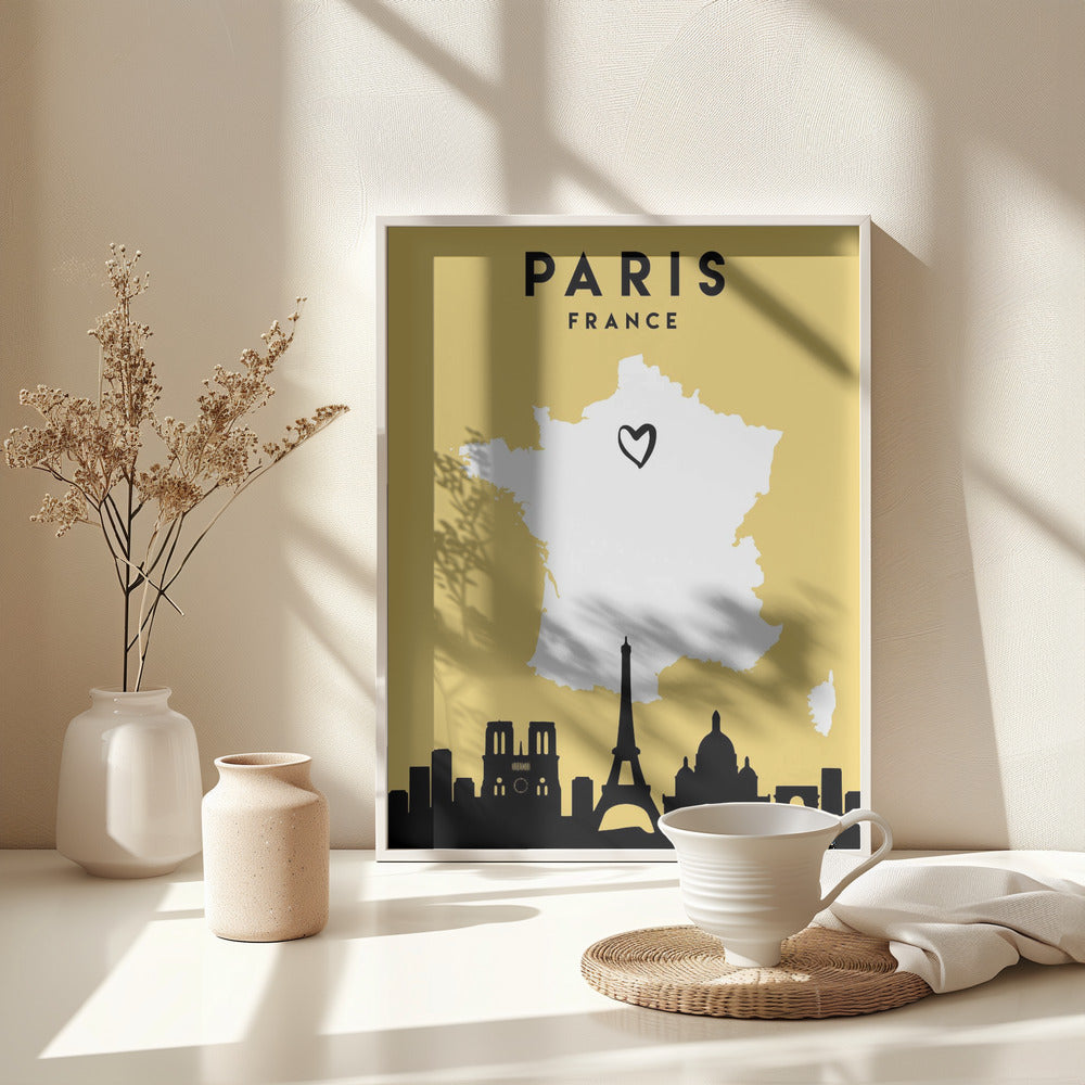 City Love Maps 64 - Poster / Art Print - interiör