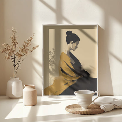 Femme En Jaune - Poster / Art Print - interiör