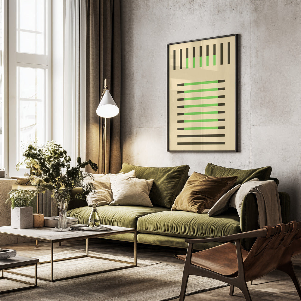 Faded Geometric #2 - Poster / Art Print - interiör