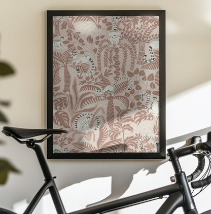 Jungle adventure Mocha Mousse - Poster / Art Print - interiör