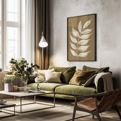 Brown Leaves - Poster / Art Print - interiör