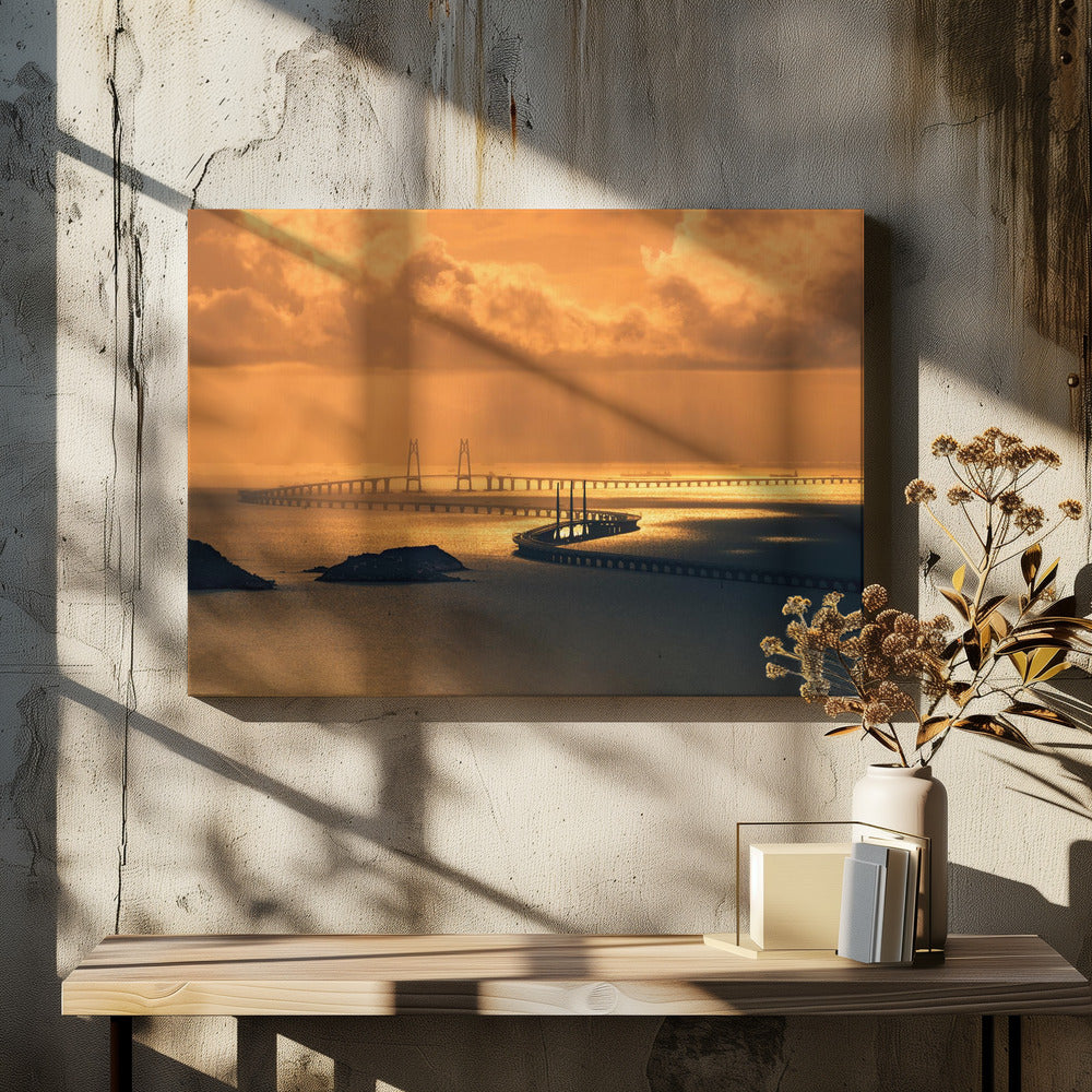 Hong Kong-Zhuhai-Macao Bridge - Poster / Art Print - interiör