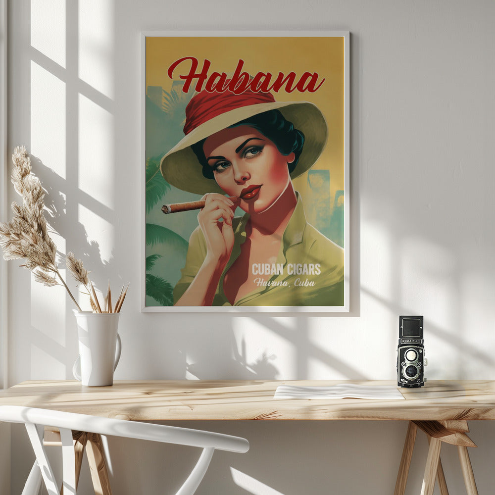 Habana - Cuban Cigars - Poster / Art Print - interiör