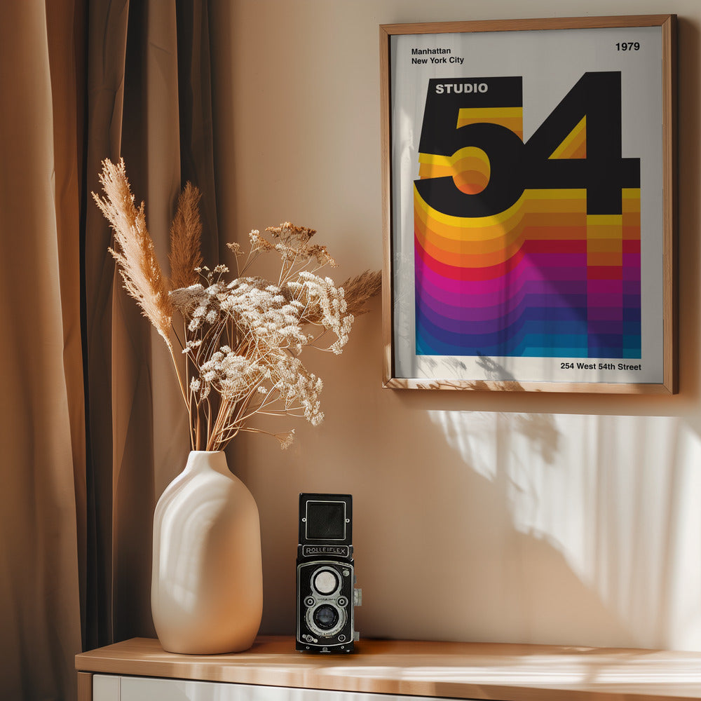 Studio 54 Retro Design - Poster / Art Print - interiör