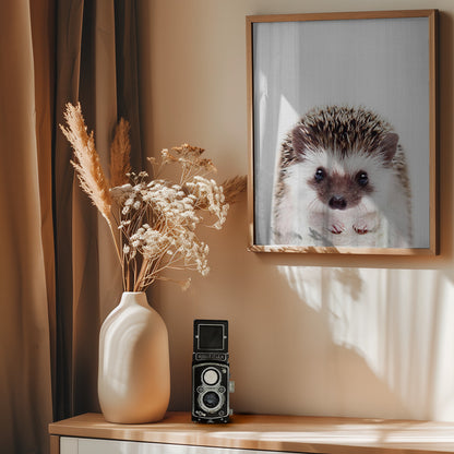 Peekaboo Hedgehog - Poster / Art Print - interiör