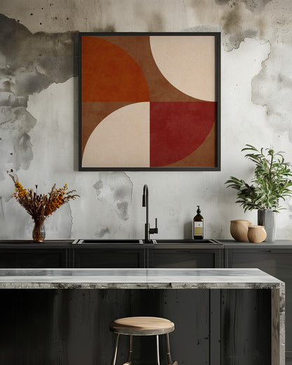 Autumn Mid Century Earthy 13 - Poster / Art Print - interiör