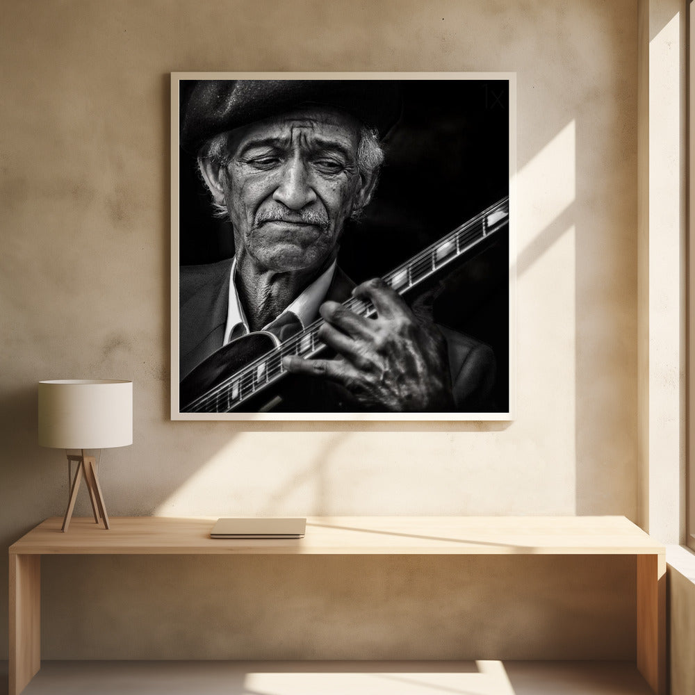 the guitarist - Poster / Art Print - interiör