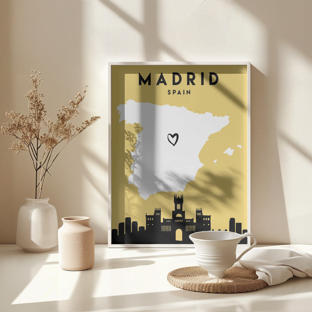 City Love Maps 44 - Poster / Art Print - interiör
