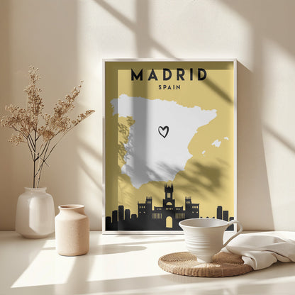 City Love Maps 44 - Poster / Art Print - interiör