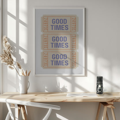 Coastal Blue Good Times - Poster / Art Print - interiör