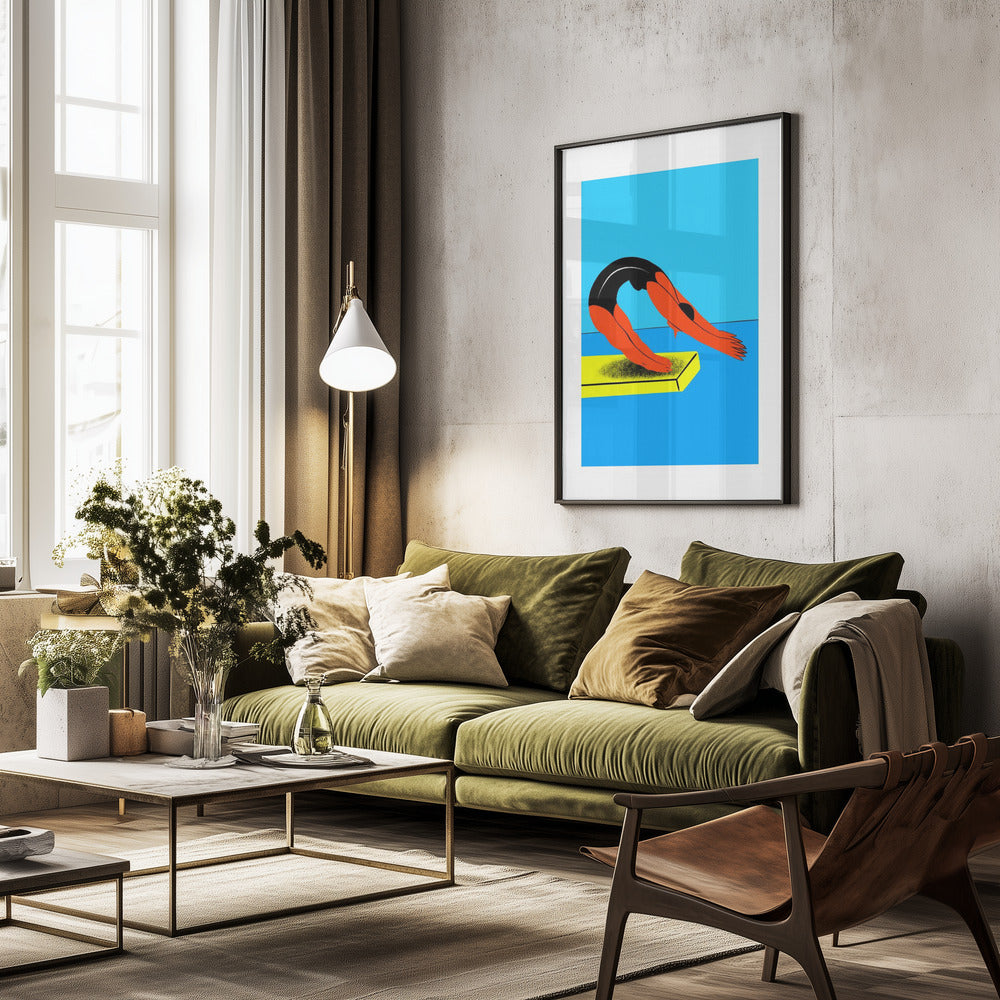 Swimmer - Poster / Art Print - interiör