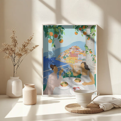 Girls in Positano - Poster / Art Print - interiör