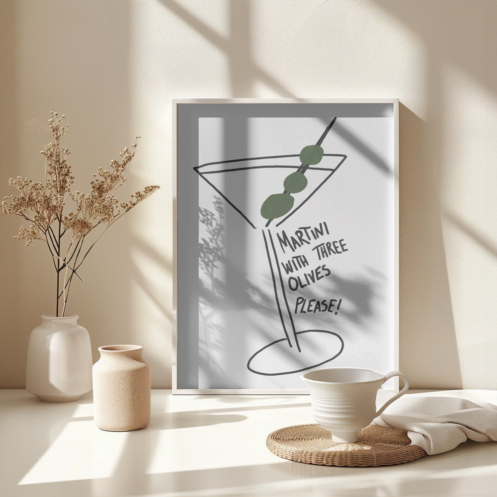 Martini Three Olives - Poster / Art Print - interiör